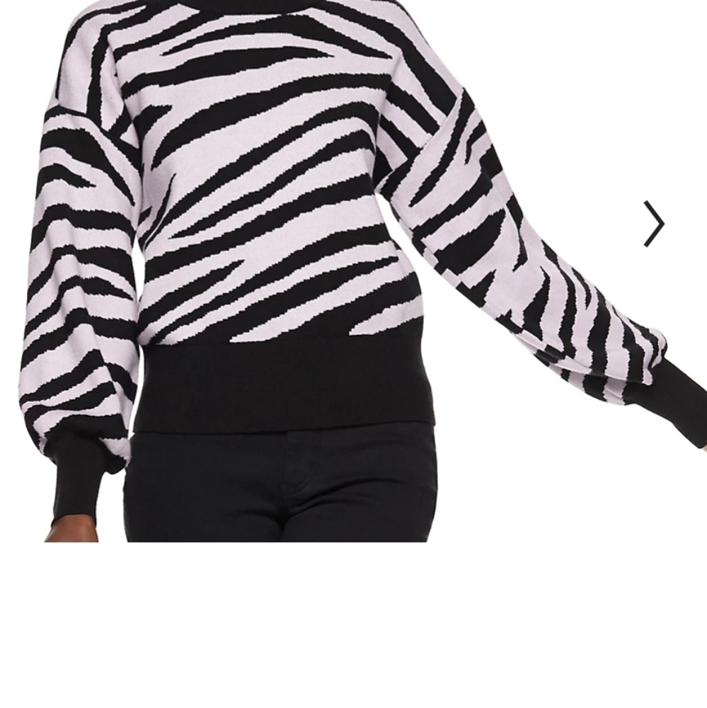 WOMEN'S NINE WEST ZEBRA PRINT SWEATER SIZE S